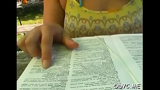 Plump old dude gets dig up sucked by blindfolded teen coupled with fucks