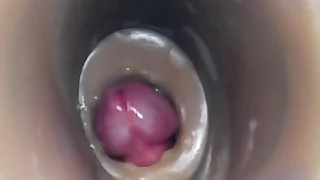 Internal camera fuck in the air pussy big pulsating cumshot