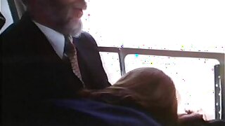 This old man gets a blowjob in an airplane